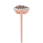 Rosevergoldeter Silberring mit Champagner-Diamant
