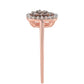 Rosevergoldeter Silberring mit Champagner-Diamant
