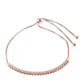 Rosevergoldetes Silberarmband mit Champagner-Diamant