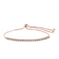 Rosevergoldetes Silberarmband mit Champagner-Diamant