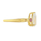 Goldplattierter Silberring mit Regenbogenmondstein und Thai Rubin