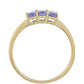 Goldring mit Tansanit - Klasse AAA