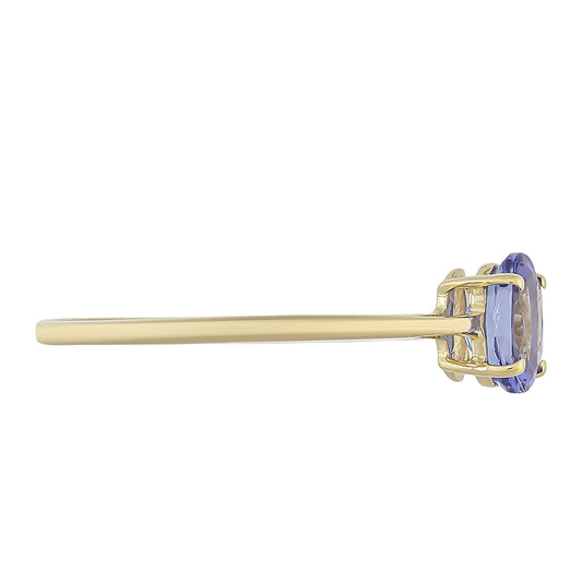 Goldring mit Tansanit - Klasse AAA