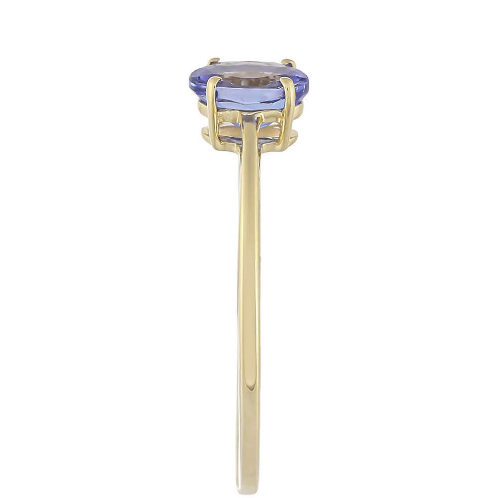 Goldring mit Tansanit - Klasse AAA 3 