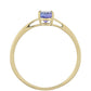Goldring mit Tansanit - Klasse AAA