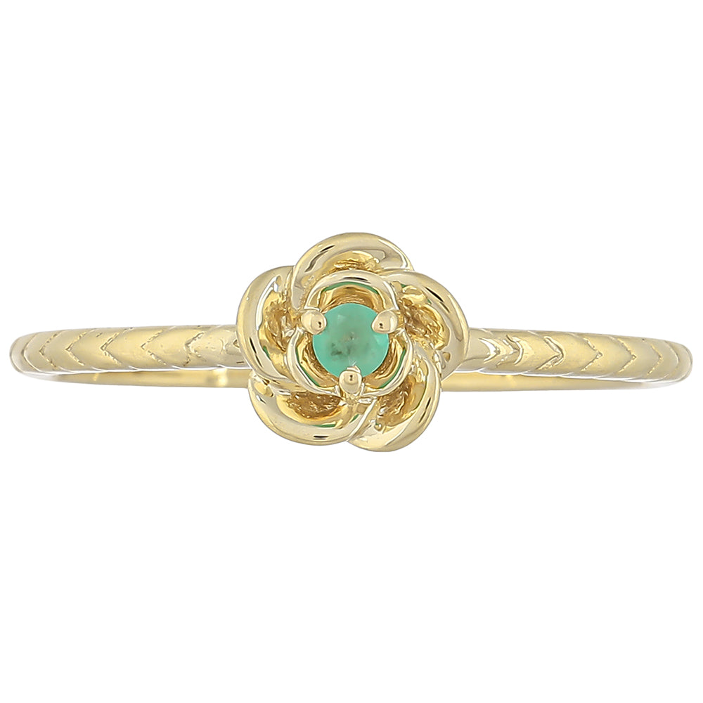 Goldring mit brasilianischem Smaragd 1 