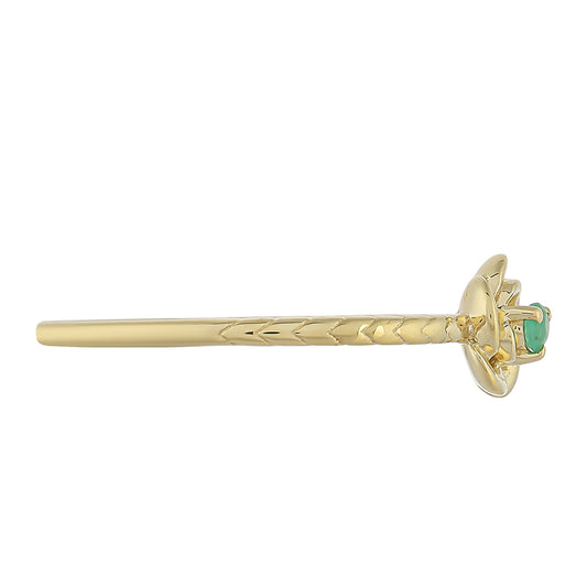 Goldring mit brasilianischem Smaragd