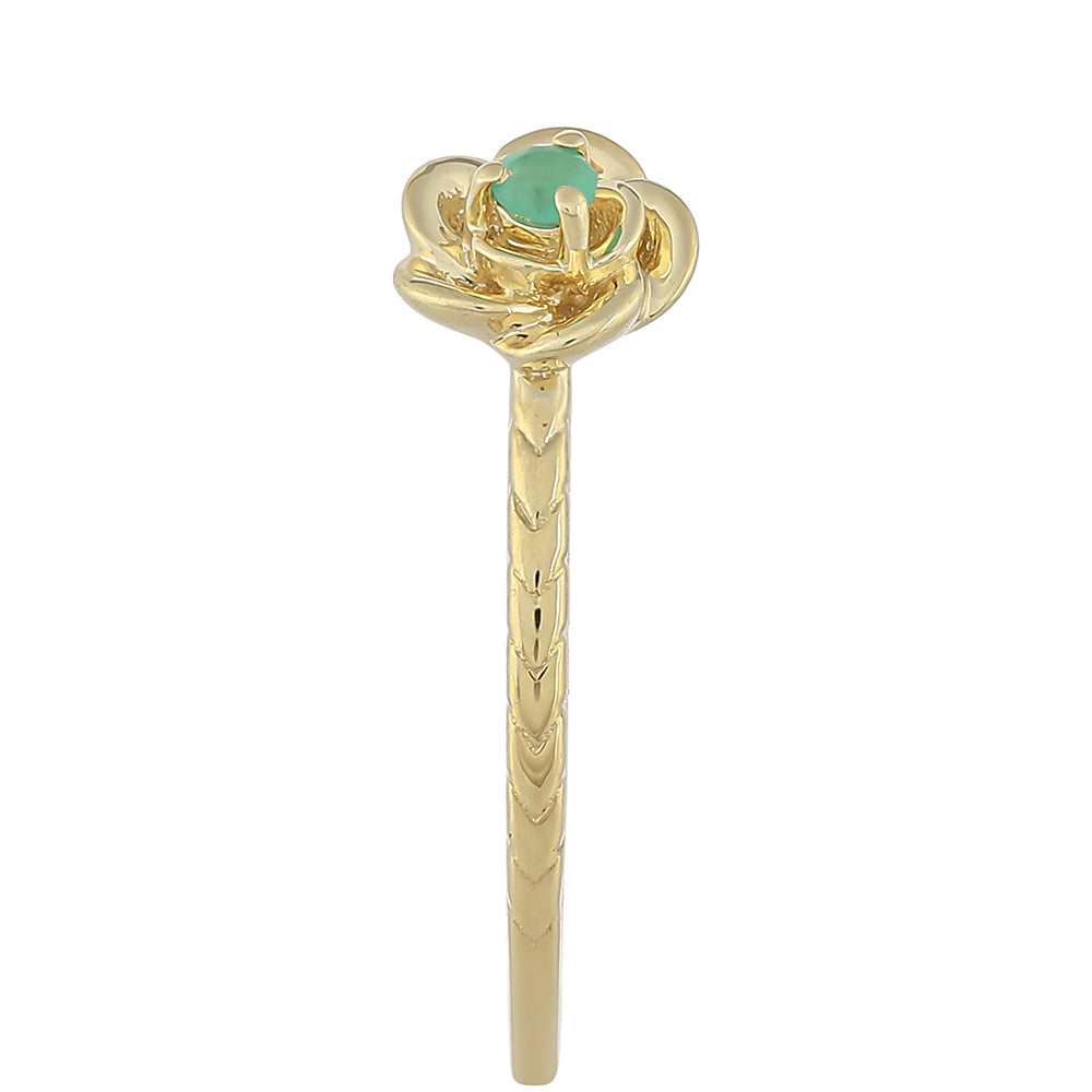 Goldring mit brasilianischem Smaragd 3 