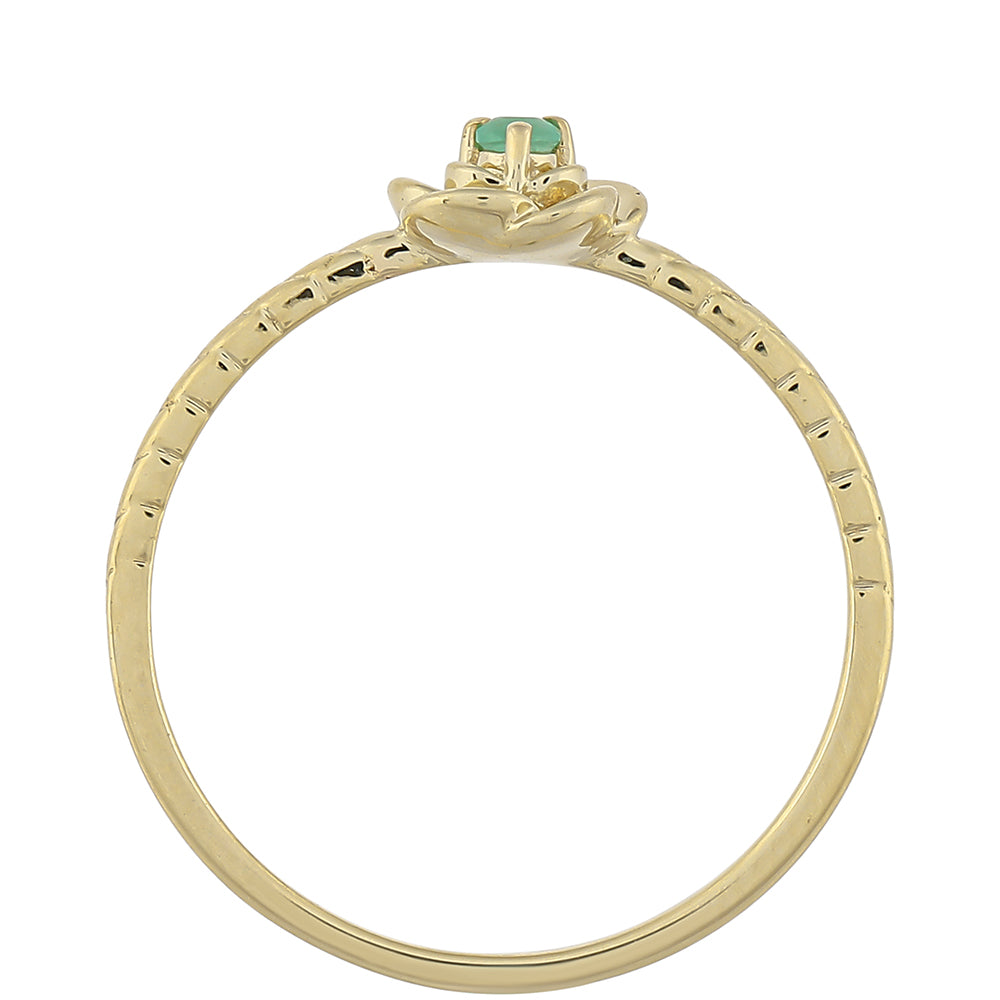 Goldring mit brasilianischem Smaragd 4 