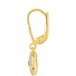 Goldplattierte Silberohrringe mit rotem Diamant und weißem Diamant