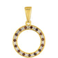 Goldplattierter Silberanhänger mit rotem Diamant und weißem Diamant