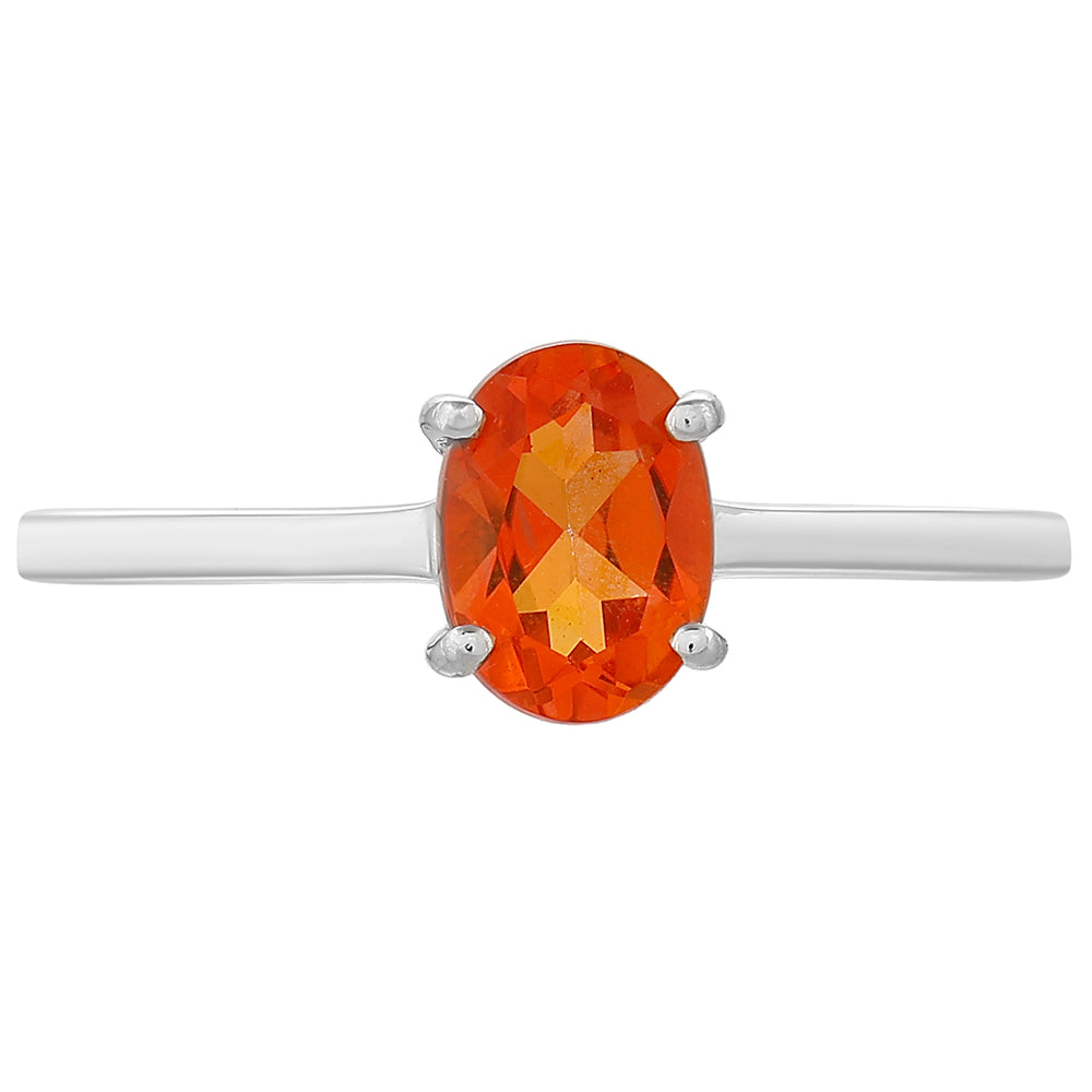 Silberring mit Padparadscha Quarz 1 