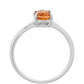 Silberring mit Padparadscha Quarz