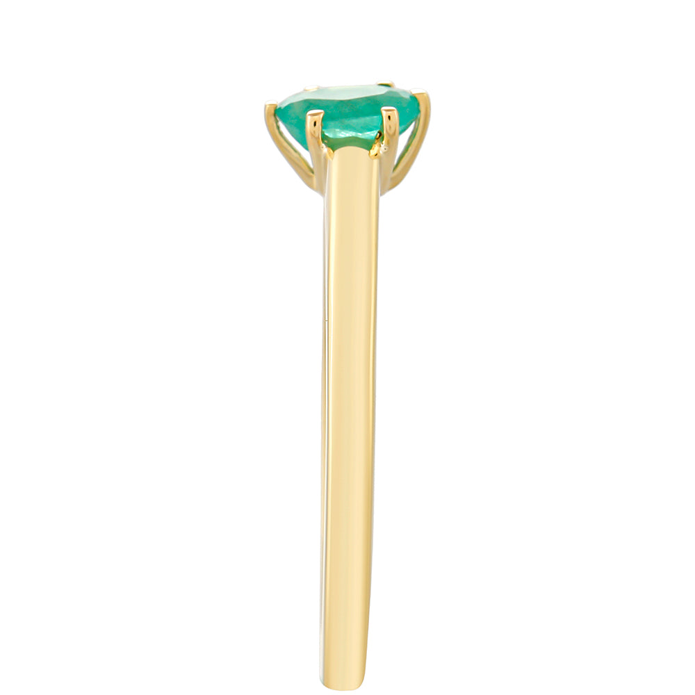 Goldring mit brasilianischem Smaragd