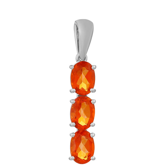 Silberanhänger mit Padparadscha Quarz