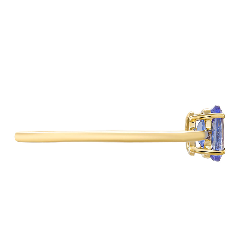 Goldring mit Tansanit - Klasse AAA 2 