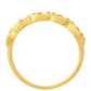 Goldplattierter Silberring mit grünem Diamant