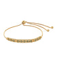 Goldplattiertes Silberarmband mit grünem Diamant