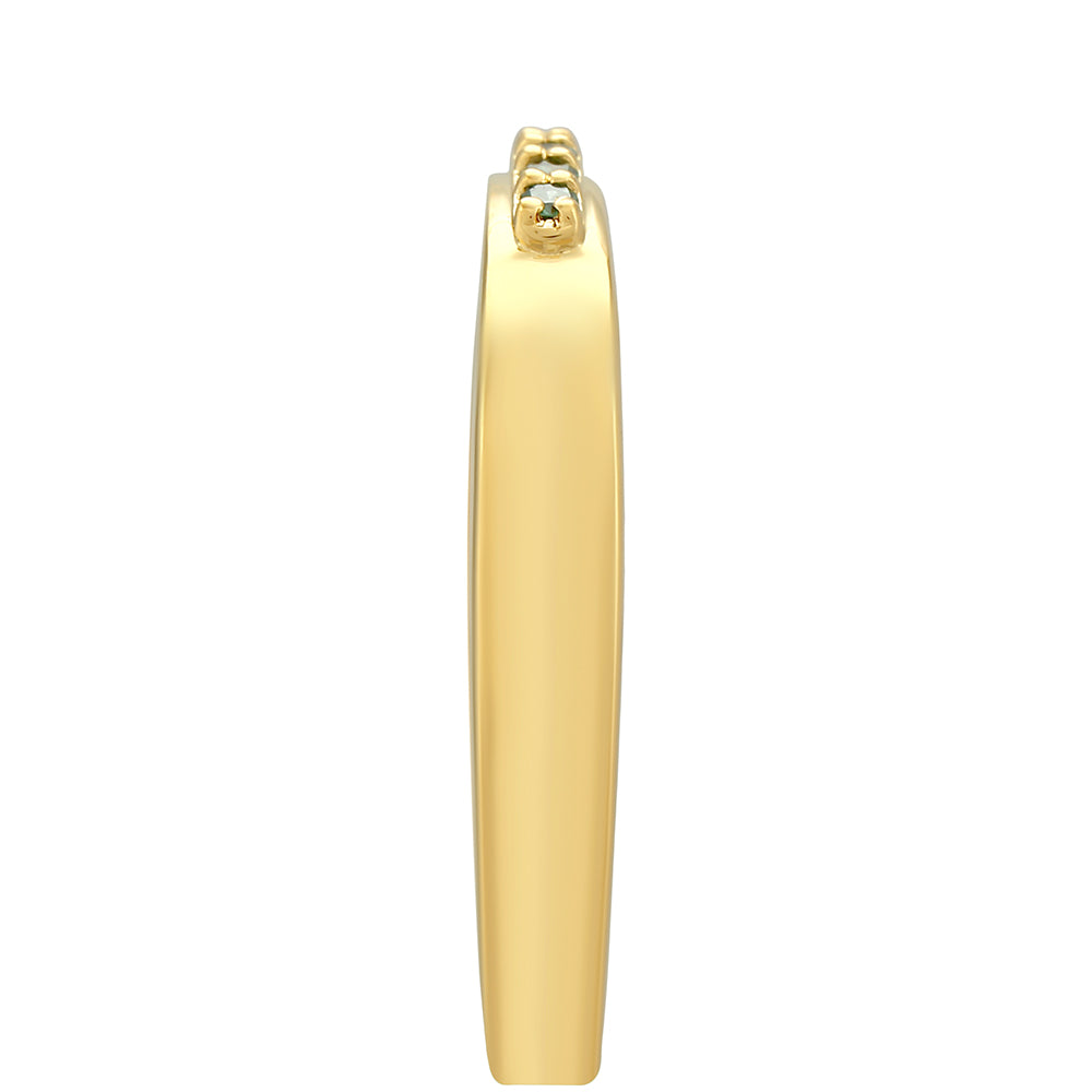 Goldplattierter Silberring mit grünem Diamant 3 