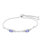 Silberarmband mit Tansanit - Klasse AAA