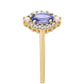 Goldring mit Tansanit und weißem Diamant
