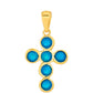 Goldplattierter Silberanhänger mit äthiopischem Paraiba-Blauopal