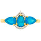 Goldplattierter Silberring mit äthiopischem Paraiba-Blauopal und weißem Topas