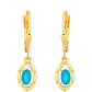 Goldplattierte Silberohrringe mit äthiopischem Paraiba-Blauopal