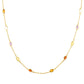 Goldplattierte Silberhalskette mit Amethyst und Citrin aus Madeira