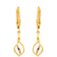 Goldplattierte Silberohrringe mit Amethyst und Zitrin