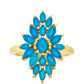 Goldplattierter Silberring mit äthiopischem Paraiba-Blauopal
