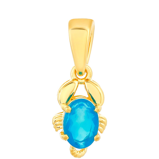 Goldplattierter Silberanhänger mit äthiopischem Paraiba-Blauopal