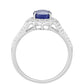 Silberring mit Thai Saphir und weißem Topas