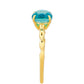 Goldplattierter Silberring mit Paraiba Quarz