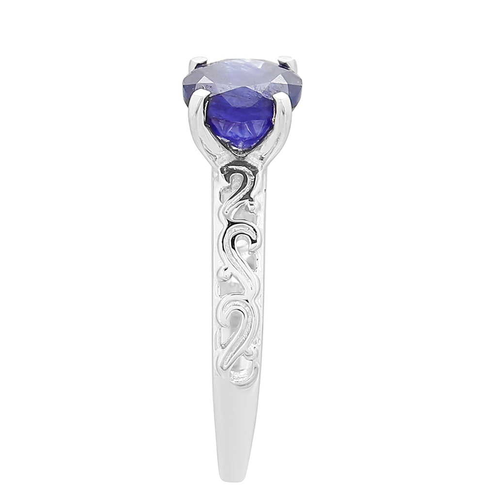 Silberring mit Thai Saphir