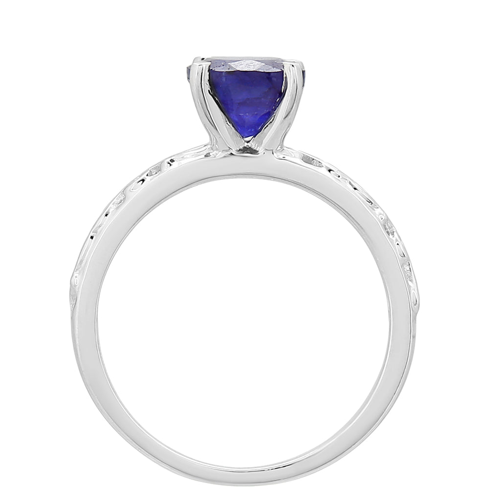 Silberring mit Thai Saphir