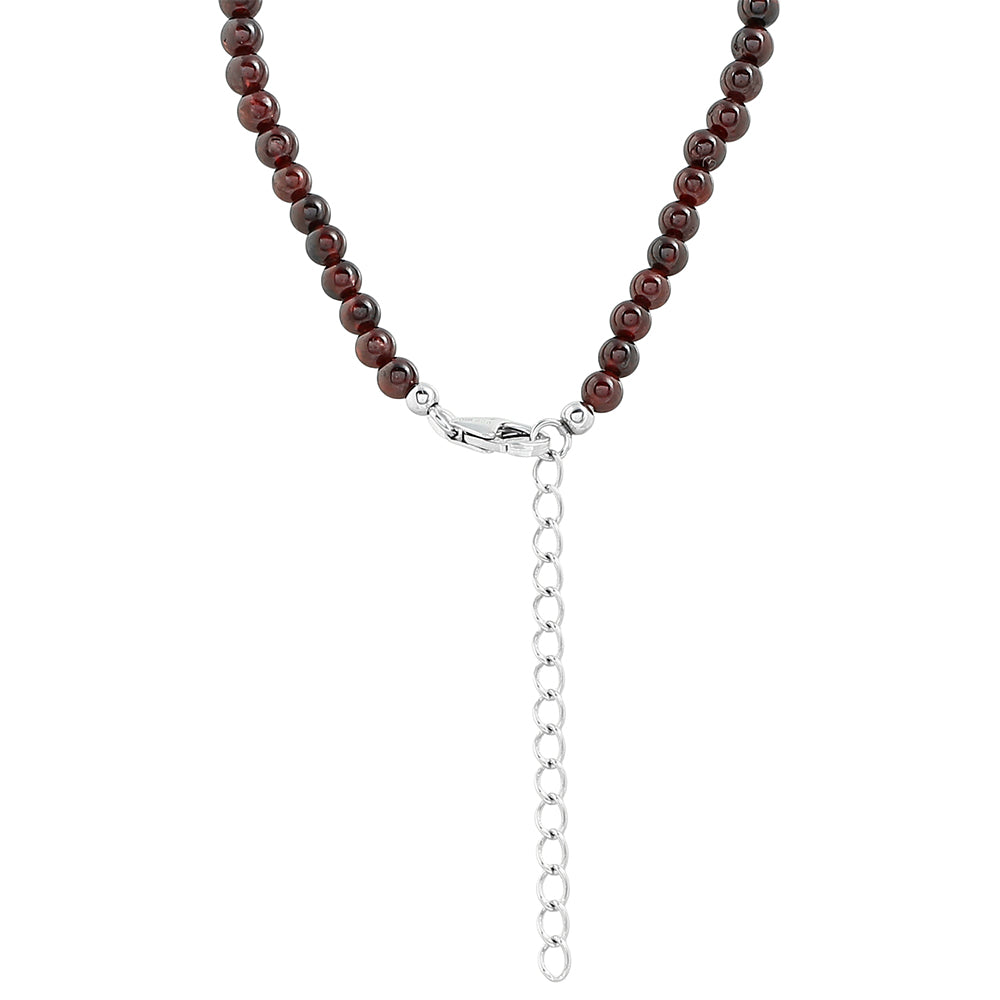 Silberhalskette mit Granat 2 