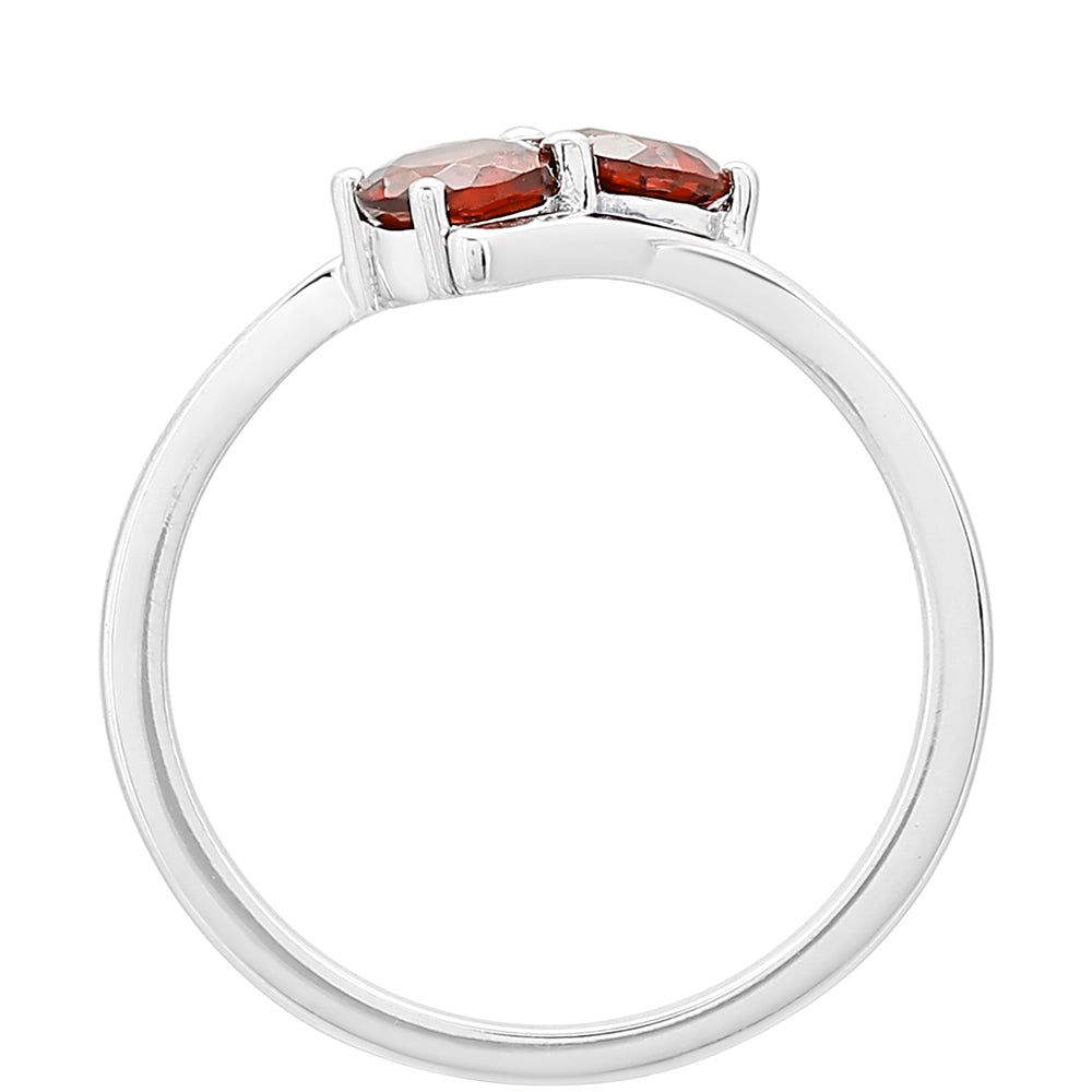Silberring mit Granat 4 