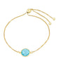 Goldplattiertes Silberarmband mit Paraiba Quarz