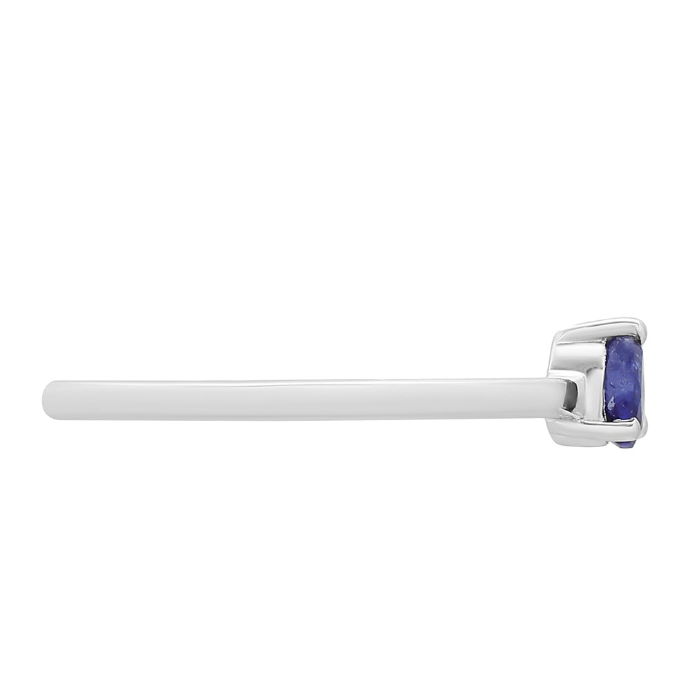 Silberring mit Thai Saphir 2 