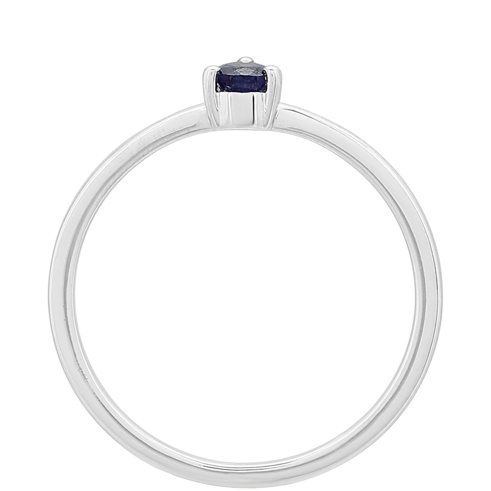 Silberring mit Thai Saphir 4 