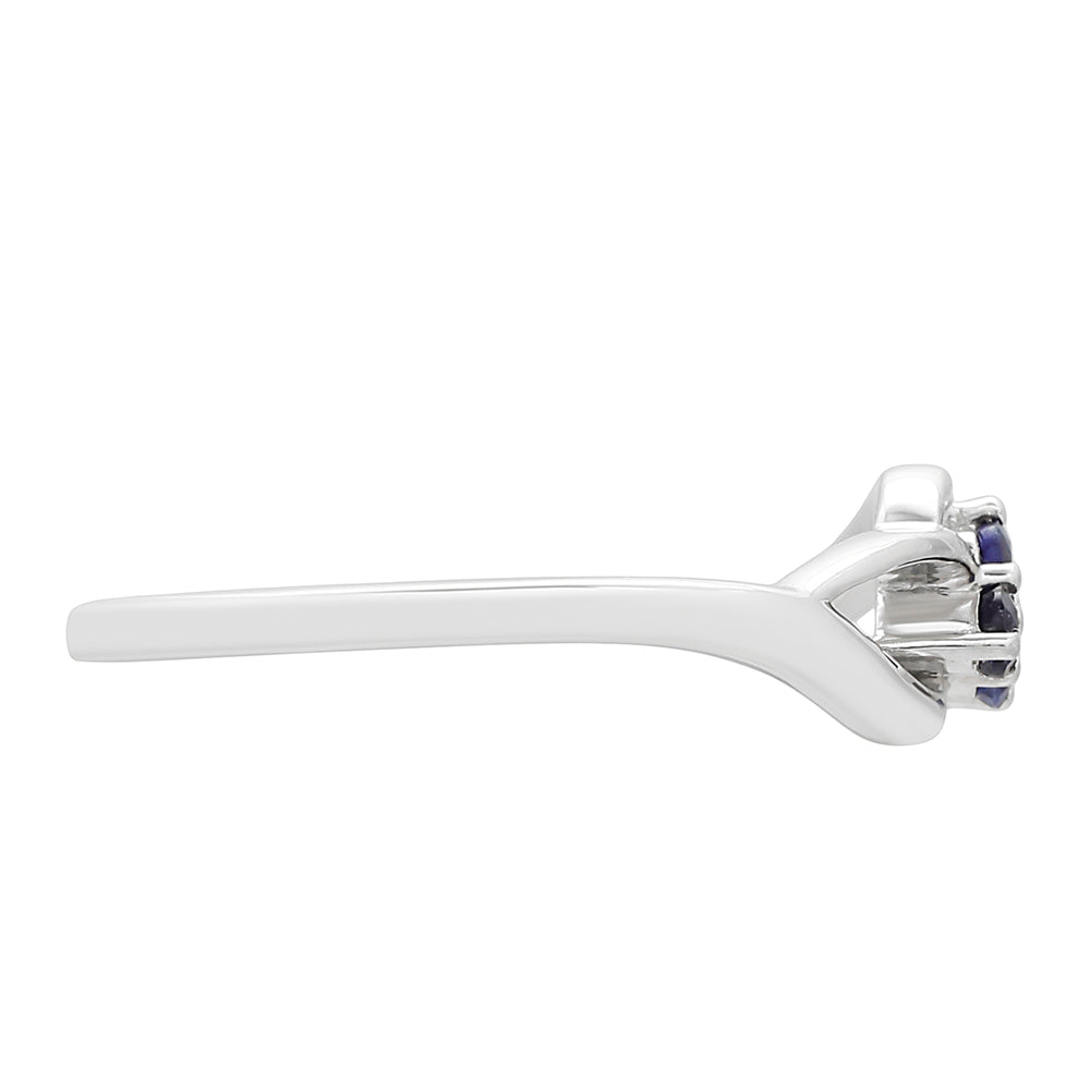 Silberring mit Thai Saphir 2 