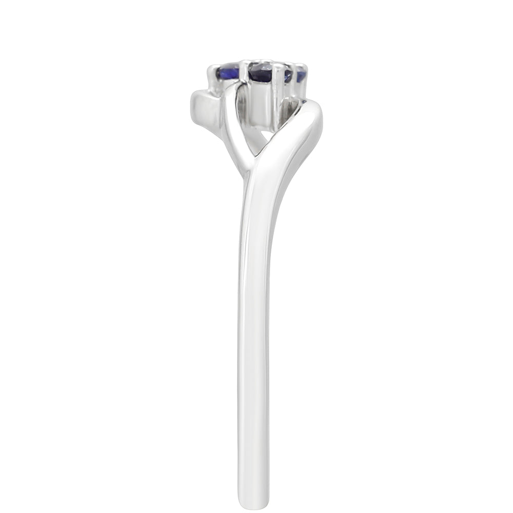 Silberring mit Thai Saphir 3 