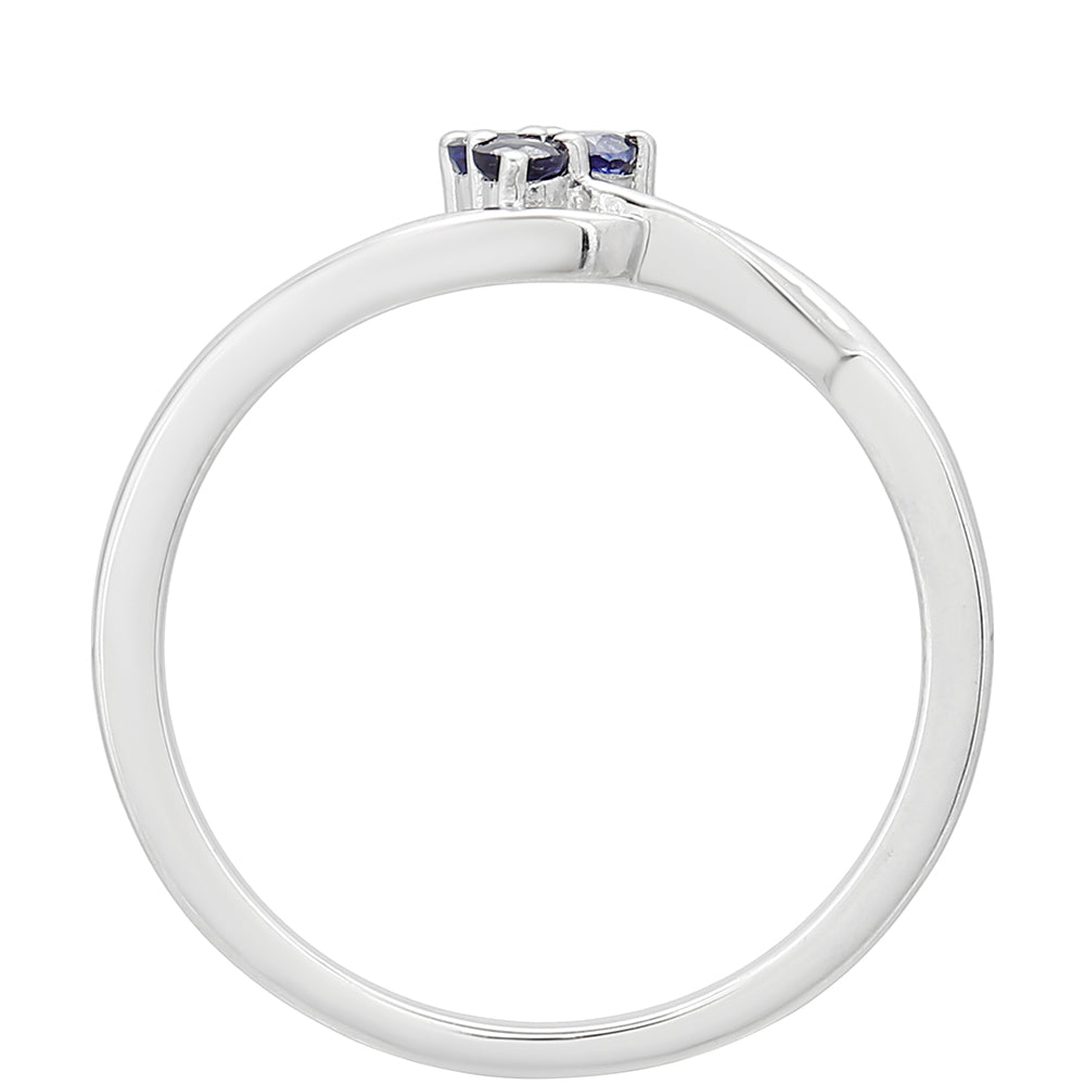 Silberring mit Thai Saphir 4 