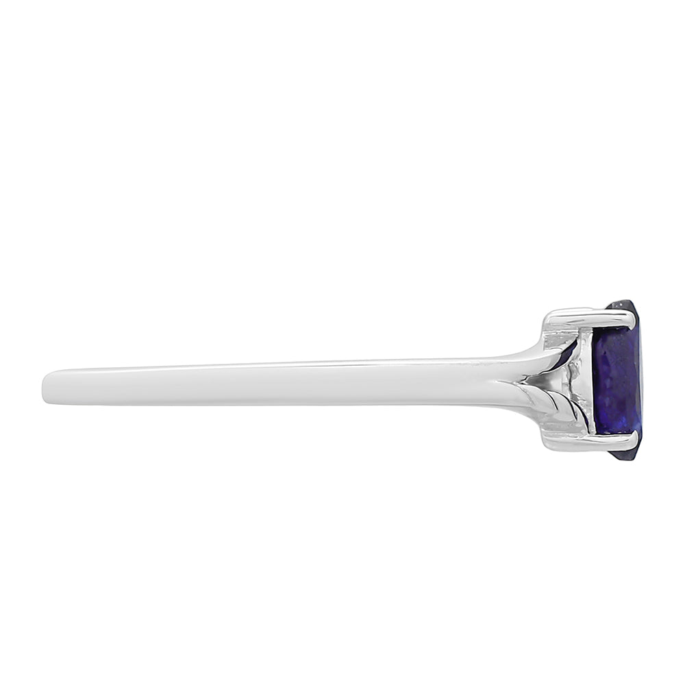 Silberring mit Thai Saphir 2 