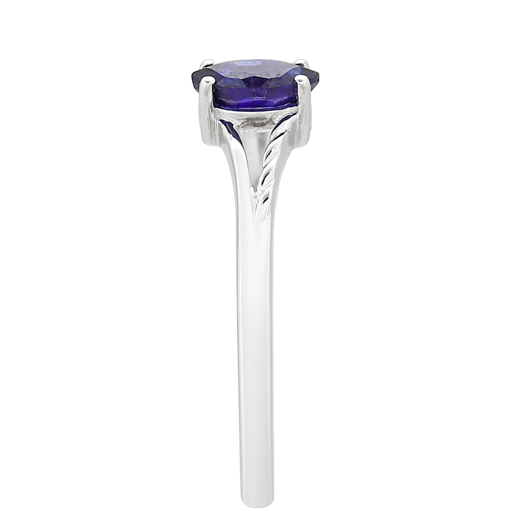 Silberring mit Thai Saphir 3 