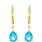 Goldplattierte Silberohrringe mit Paraiba Quarz