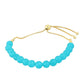 Goldplattiertes Silberarmband mit Paraiba Quarz