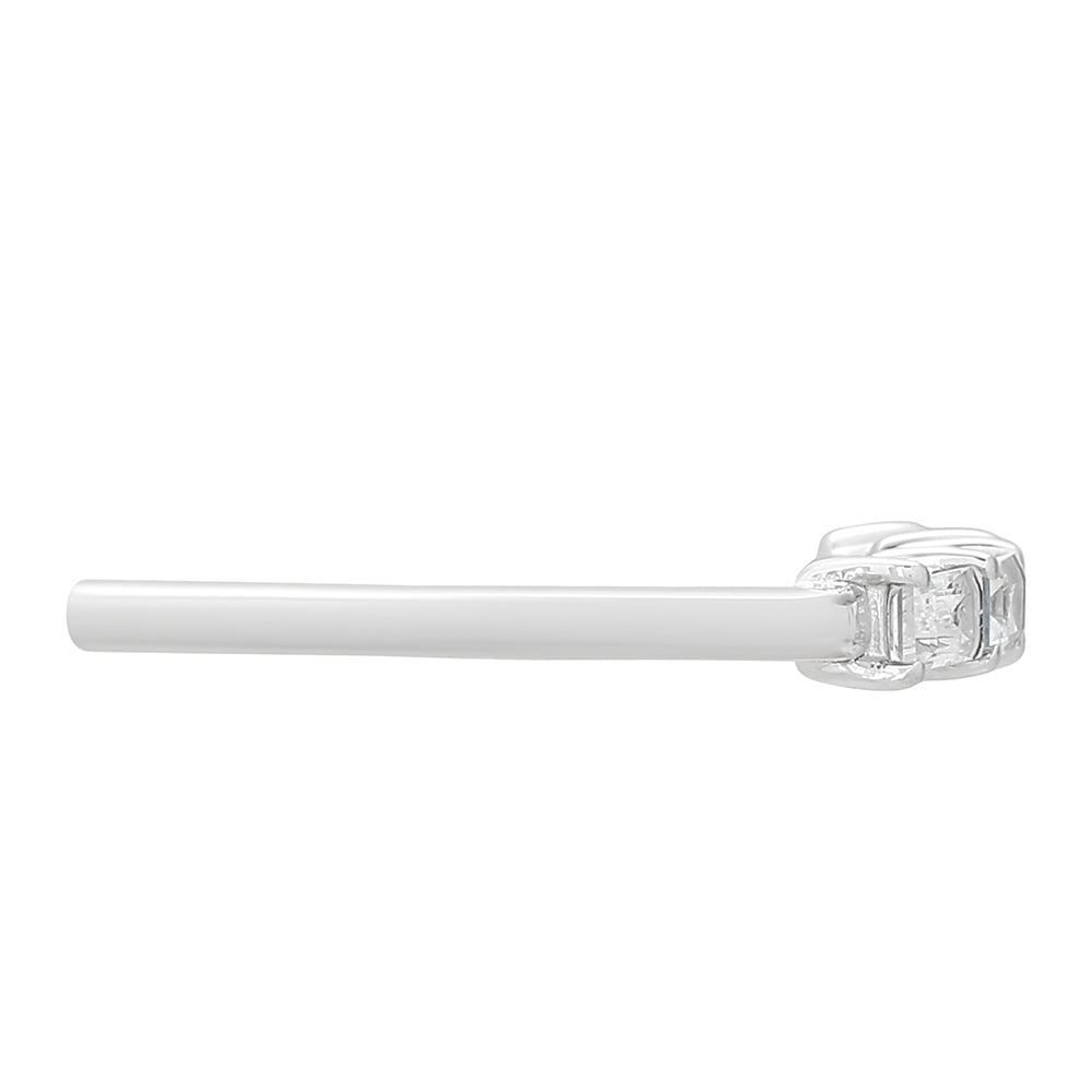 Silberring mit Thai Saphir und weißem Topas 2 