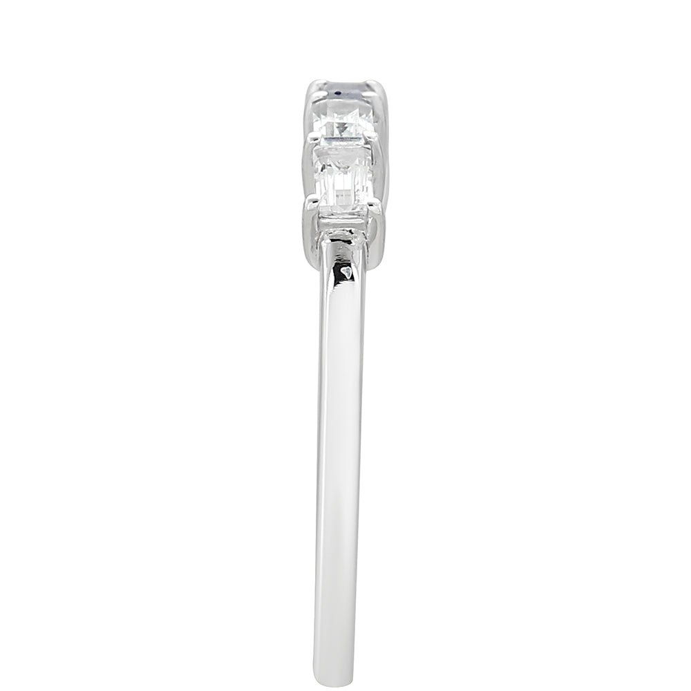 Silberring mit Thai Saphir und weißem Topas